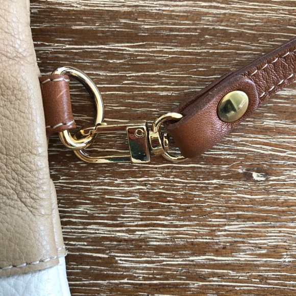 Pietro Alessandro Handbag. Light tan and white. Excellent like new condition! - Picture 11 of 16